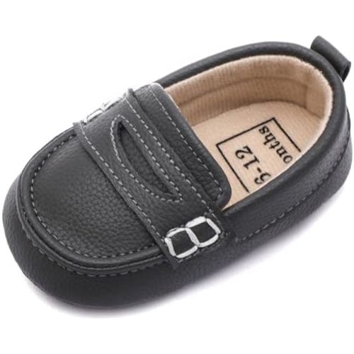 Infant Baby Boys Loafers Soft Sole PU Leather Toddler Moccasins Girls First Walking Crib Dress Shoes