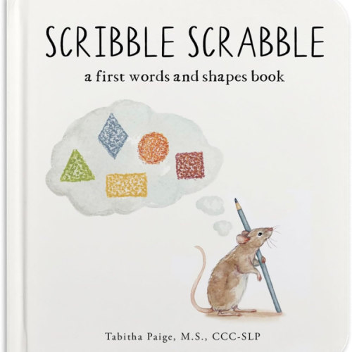 Scribble Scrabble: A Board Book of First Words and Shapes for Growing Minds (A Wishy Washy Sequel) (Tabitha Paige Children's Book Series)