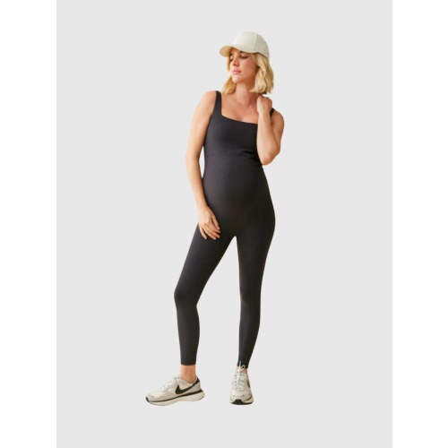 Ingrid and Isabel The Long Black Maternity Active Unitard Jumpsuit
