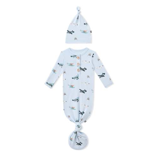 Knotted Day Gown with Hat Set in Take Off