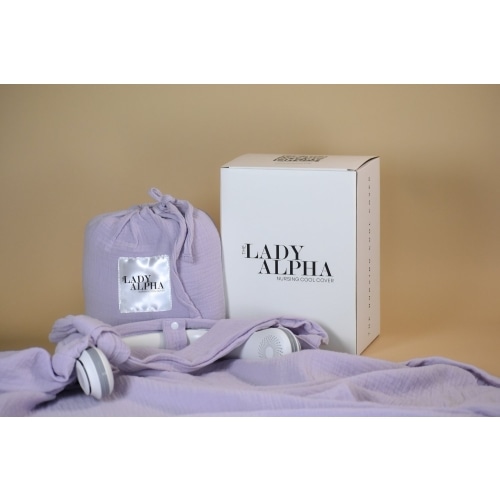 The Lady Alpha Nursing Cool Cover with Built-in Fan | LAVENDER BREEZE — As Seen On Shark Tank - Lady Alpha -The Nursing Cool Cover