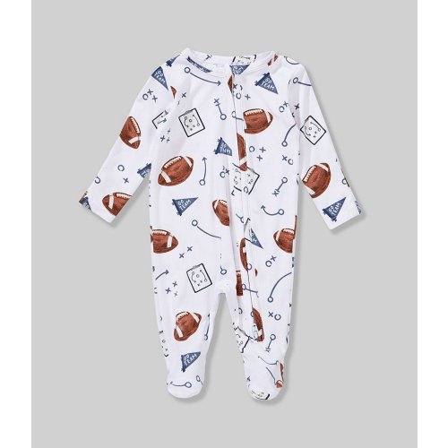 Angel Dear Baby Boys Touchdown Time 2 Way Zip Footie