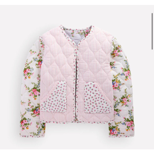Reversible Quilted Jacket-Floral Hotch Potch. SIZE: 2T OR LARGER