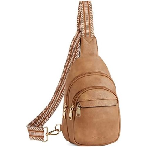 BOSTANTEN Small Sling Bag for Women Leather Crossbody Bags Fanny Pack Chest Bag for Travel