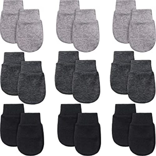 9 Pairs Newborn Baby Mittens Infant Toddler Gloves No Scratch Mittens Unisex Cotton Gloves for 0-6 Months Baby Boys Girls
