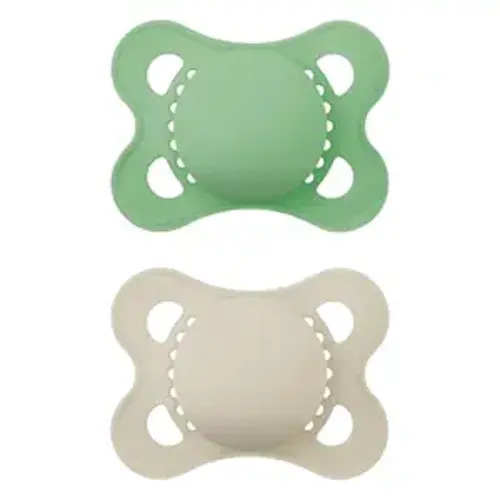 MAM Original Matte Baby Pacifiers 0-6 Months, Binky for Newborn Babies, BPA-Free Skin Soft Silicone Nipple, Easy to Clean, Developed with Medical Experts, 2 Count, With Sterilizer Case, Made in Europe