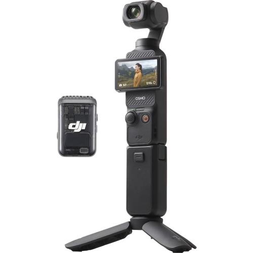 DJI - Osmo Pocket 3 Creator Combo 3-Axis Stabilized 4K Vlog Camera with Rotatable Touchscreen - Gray