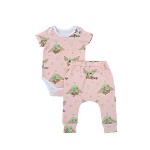Baby Alien Outfit: Pink Romper, Leggings, Hat & Mittens