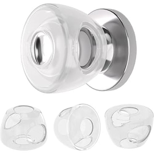 Inaya Baby Proofing Door Knob Cover (4 Pack) - Prevent Children from Opening Doors, Fit Most Round Knobs - Door Knob Safety Cover for Kids, Child Proof Door Lock, Child Proof Door Locks - Clear