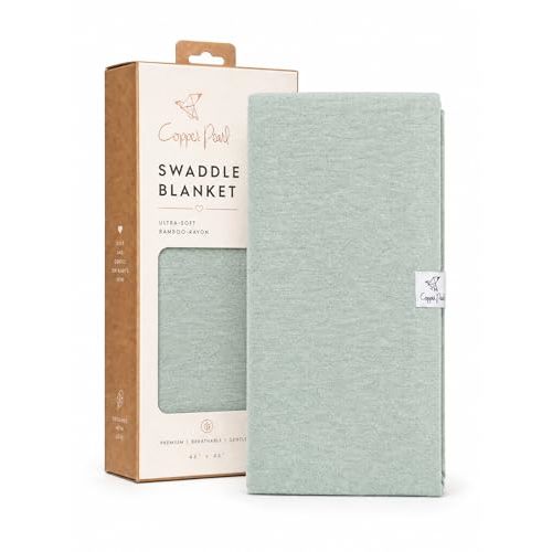 Copper Pearl Swaddle Blankets for Newborns | Soft Stretchy Receiving Blankets for Boys and Girls | Large 46 x 46 Inch Baby Blankets | Lightweight and Breathable Swaddles | Emerson