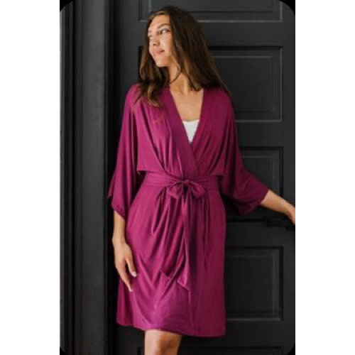 Nina Elbow Sleeve Belted Bamboo Robe