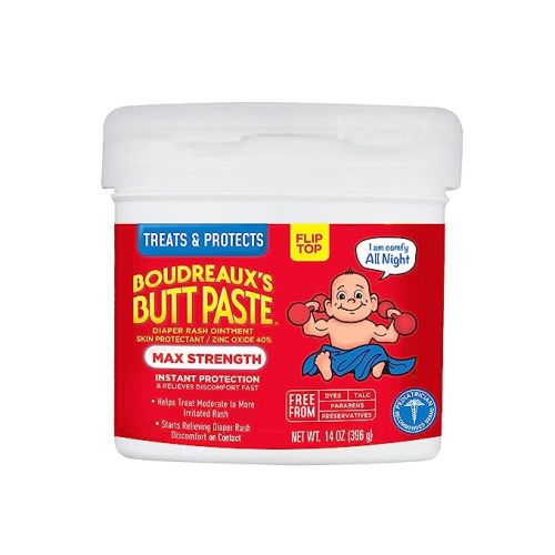 Boudreaux's Butt Paste Maximum Strength Diaper Rash Cream, Ointment for Baby, 14 oz Flip-Top Jar - 14 Ounce
