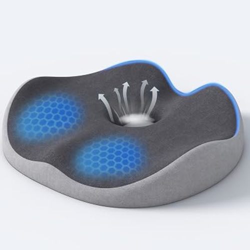 Memory Foam Donut Seat Cushion, Orthopedic Pillow for Hemorrhoid & Tailbone Pain Relief, Sciatica, Pregnancy, Postpartum, Bed Sores & Surgery Recovery (Grey)