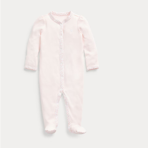Floral-Trim Coverall | One-Pieces BABY GIRL (0-24 months) | Ralph Lauren