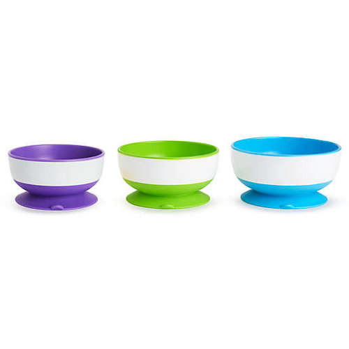Munchkin® 3-Pack Multicolored Stay Put Suction BowlsMunchkin® 3-Pack Multicolored Stay Put Suction Bowls