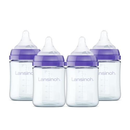 Lansinoh Glass Feeding Bottles - 5 oz, 4 ct