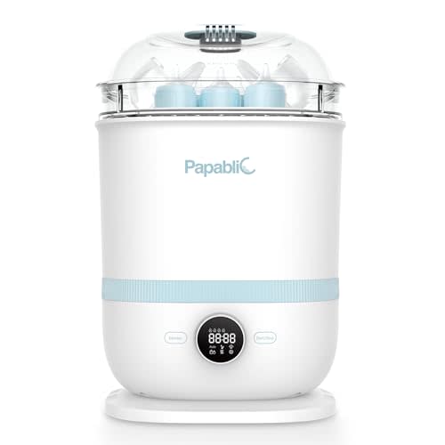 Papablic Bottle Sterilizer and Dryer Pro Max, 13 Bottles Large Capacity | Electric Steam Bottle Sanitizer for Baby Bottles, Parts & Other Newborn Essentials, Big Family
