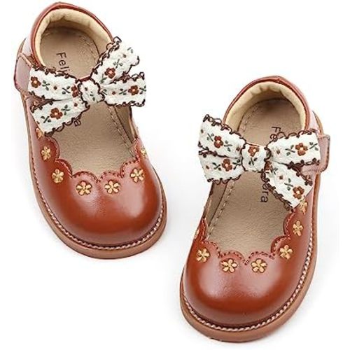 Felix & Flora Toddler Little Girl Mary Jane Dress Shoes - Ballet Flats for Girl Party School Shoes