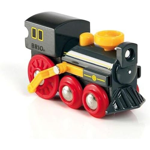 BRIO Old Steam Engine - Authentic Piston Action Toy | Ideal for Imaginative Play | Fully Compatible Wooden Railway Sets | Perfect for Ages 3+