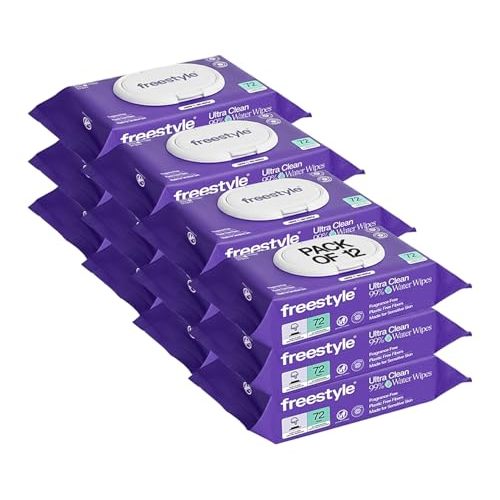 Freestyle Soft Jumbo Baby Wipes, Hypoallergenic and Unscented, Water-Based Wet Wipes for Babies, Finely Suited for Sensitive Skin, Thick & Oversized, Pack of 12, 72 Wipes Per Pack