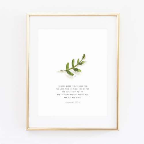 numbers 6:24-26 branch scripture print