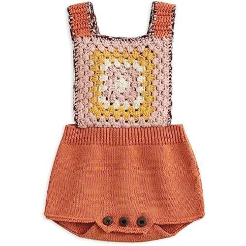Simplee kids Baby Girl Knit Romper Fall Sleeveless Pompoms Rompers Newborn Little Girl Overall Jumpsuit Outfits