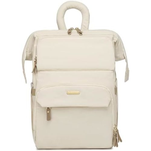 Diaper Bag Backpack, Waterproof Travel Diaper Bag with Insulated Bottle Pockets, Ultra-lightweight design, attaches to stroller & luggage, dry-wet separation storage.