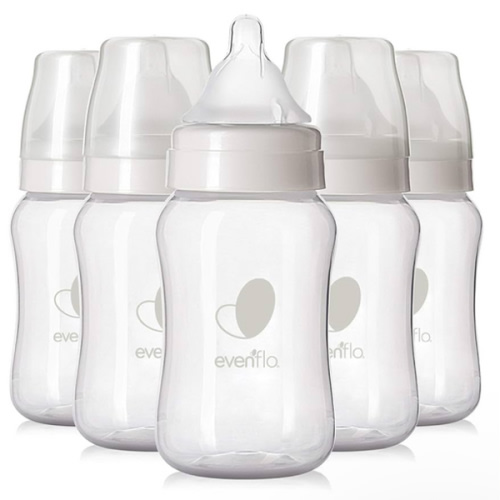 Evenflo Feeding Premium Proflo Venting Balance Plus Wide Neck Baby, Newborn and Infant Bottles - Helps Reduce Colic - 9 Ounce (Pack of 6)