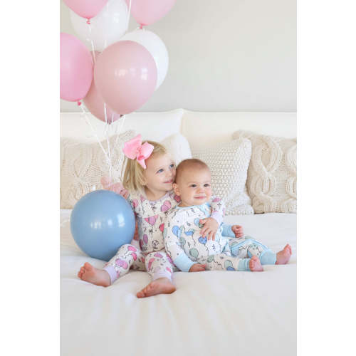 Party Time Convertible Zip Romper in Blue | Caden Lane