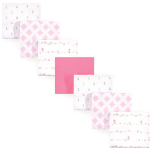 Luvable Friends Cotton Flannel Receiving Blankets, Bird 7-Pack