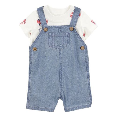 Baby Boy Carter's 2-Piece Fire Truck Tee & Shortalls Set