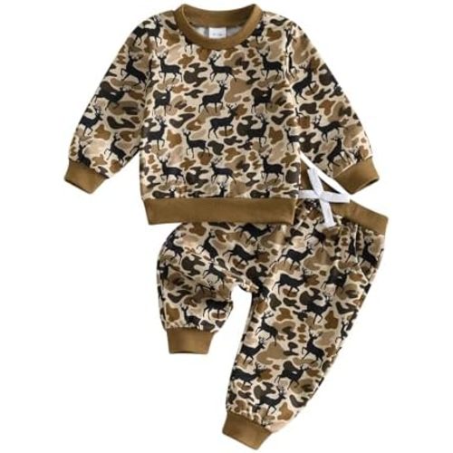 Socutebabe Baby Boy Thanksgiving Outfit Fall Clothes Long Sleeve Top Pants