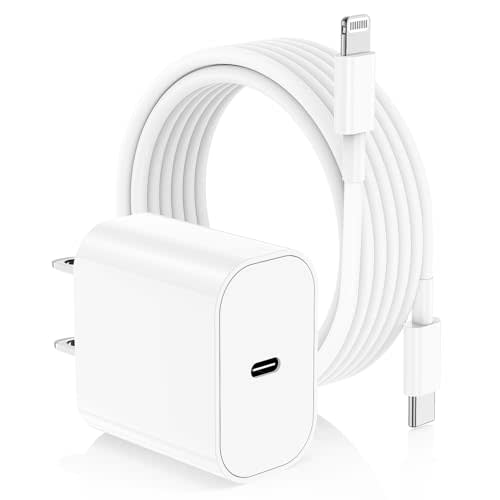 iPhone Fast Charger,Type C Wall Charger Block Plug and 10ft USB C to Lightning Charging Cable Cord Long,Power Adapter Cube Brick Box for Apple iPhone 14 Pro Max/14 Plus/14/13/12 Mini/11/XS Max/XR/iPad
