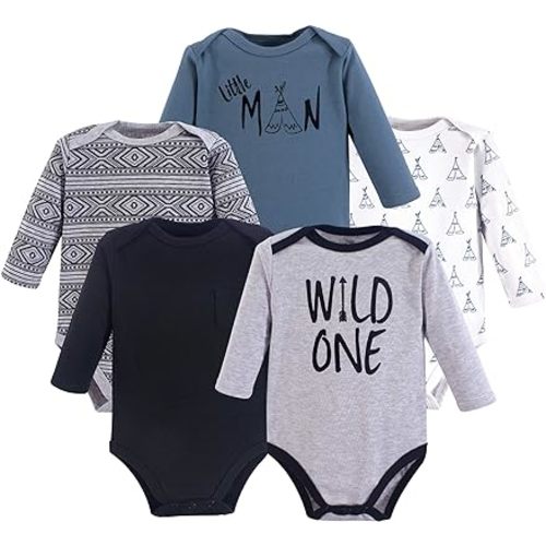 Yoga Sprout Cotton Bodysuit, 5 Pack