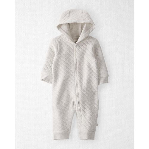 Baby Quilted Double Knit Jumpsuit - Grey Heather
