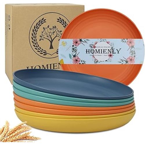 10 inch Wheat Straw Dinner Plates Set of 8