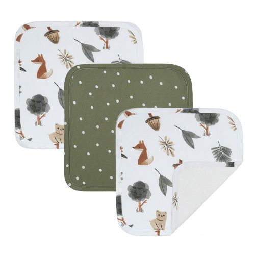 Living Textiles Wash Cloths 3 Pack Forest Retreat