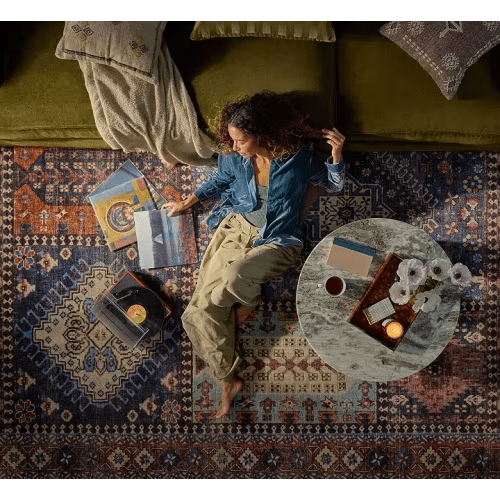 Squirrel & Hedgehog Fawn Rug by Sanderson | Ruggable US