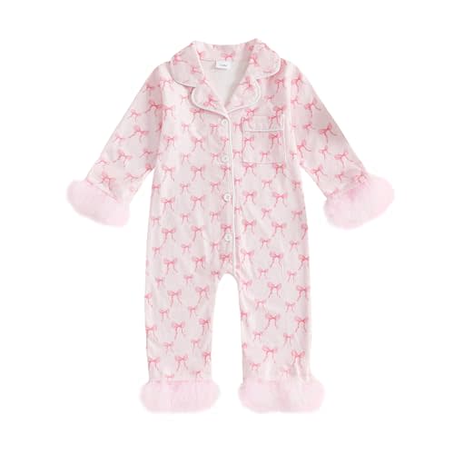 Kuriozud Baby Girl Girl Summer Button Down Silk Satin Pajamas Romper One-Piece Jumpsuit Short Sleeve Nightgown Pjs Sleepwear