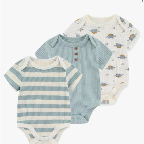 Baby Bodysuit Boy Girl Clothes Soft Newborn Infant Outfit Short Sleeve Romper