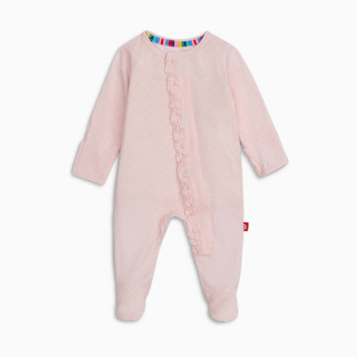 Modal Magnetic Footie - Pin Dot Pink