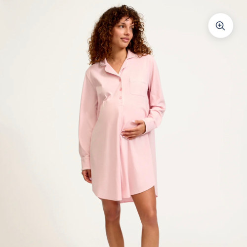 Women's Pima Maternity Nightshirt in Pink