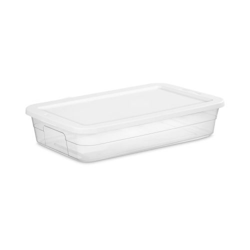 41qt Clear Under Bed Storage Box White - Brightroom™