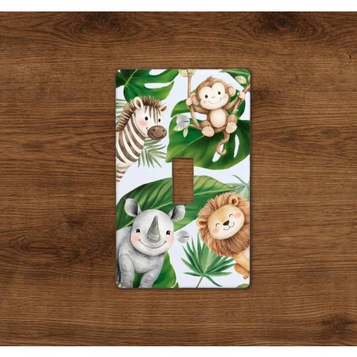Safari Animals Nursery Light Switch Cover