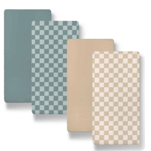 Check Baby Organic Bassinet Sheets 4-Pack for Boys and Girls