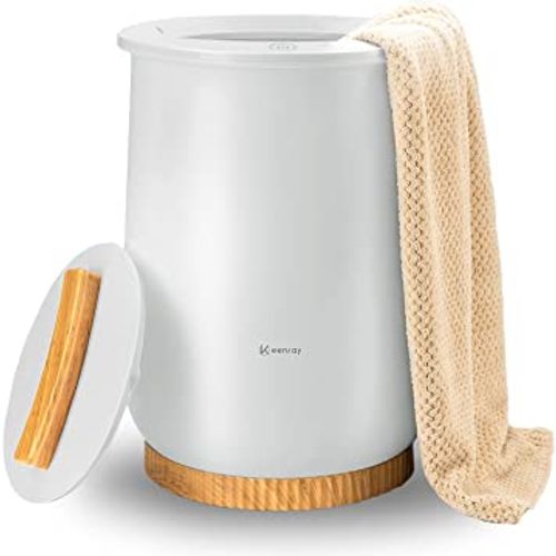 Keenray Bucket Style Towel Warmers, Luxury Bucket Towel Warmer, Large Towel Warmer for Bathroom, Auto Shut Off, Fits Up to Two 40"X70" Oversized Towels, Bathrobes, Blankets, PJ's and More, Grey, CL1
