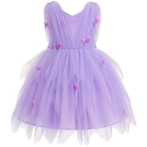 IMEKIS Toddler Girls Butterfly Birthday Dress Baby Sparkle Tulle Formal Wedding Party Bowknot Tutu Dresses Photo Shoot