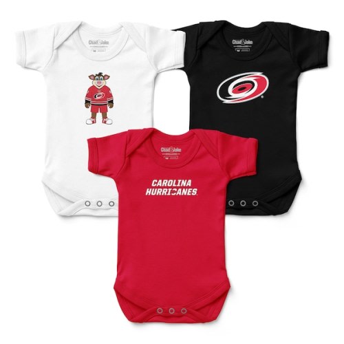 Infant Carolina Hurricanes Chad & Jake Three-Pack Bodysuit Set