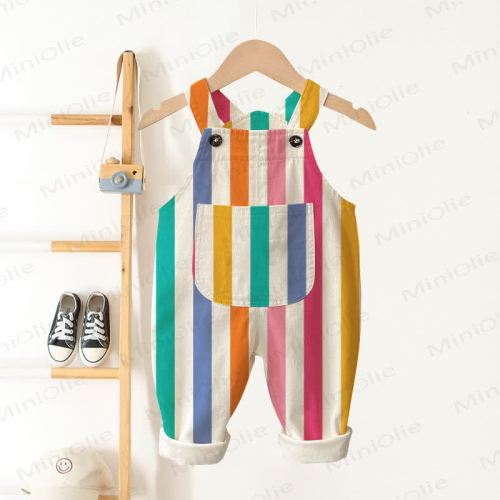 Baby Toddler Colorful Stripes Overalls