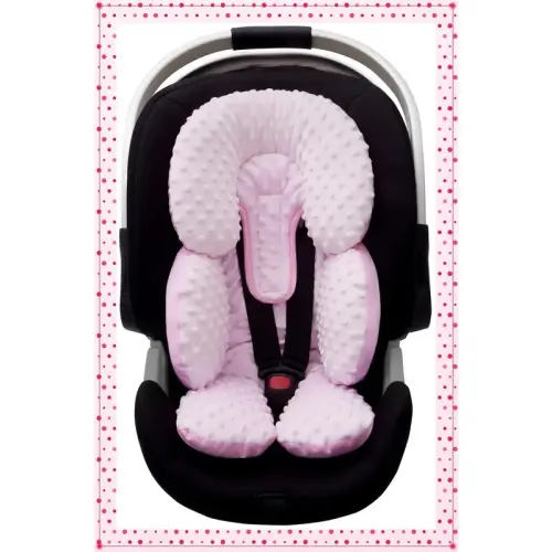 Infant Car Seat Insert with Head Neck Body Support, Ultra-Soft Minky and Microfiber, 2-in-1 Reversible, for Car Seat and Stroller, Baby Girls, PinkGift - TikTok Shop